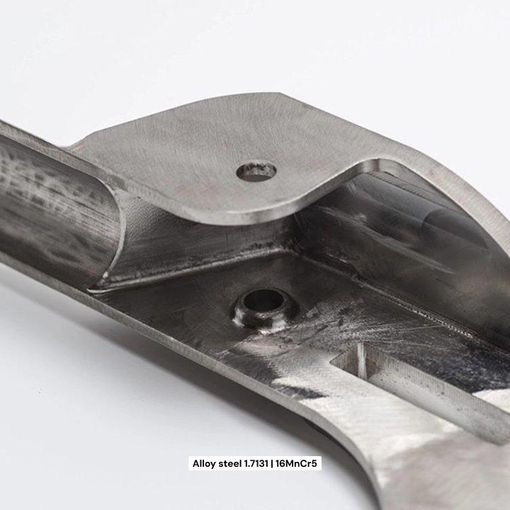 Alloy steel 1.7131 (16MnCr5) component close-up.